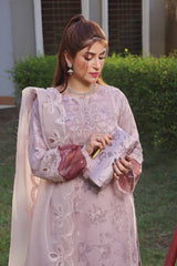 Dressline Semi Stitched 3 Piece Luxury Emb Organza Collection With Designer Clutch