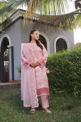 Dressline Semi Stitched 3 Piece Luxury Emb Organza Collection With Designer Clutch