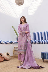 Dressline Bella Semi Stitched 3 Piece Premium Emb Chikankari & Laserkari Jacquard Lawn Collection
