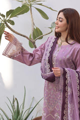 Dressline Bella Semi Stitched 3 Piece Premium Emb Chikankari & Laserkari Jacquard Lawn Collection