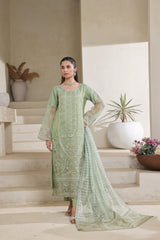 Dressline Jasmine An Elegant Statement Semi Stitched Khaadi Net & Organza Zari Check Collection