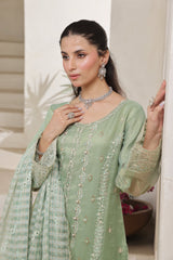 Dressline Jasmine An Elegant Statement Semi Stitched Khaadi Net & Organza Zari Check Collection