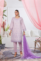 Dressline Launching New Stitched 3 Piece Emb  Self Lawn Jacquard Collection