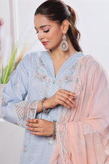 Dressline Launching New Stitched 3 Piece Emb  Self Lawn Jacquard Collection