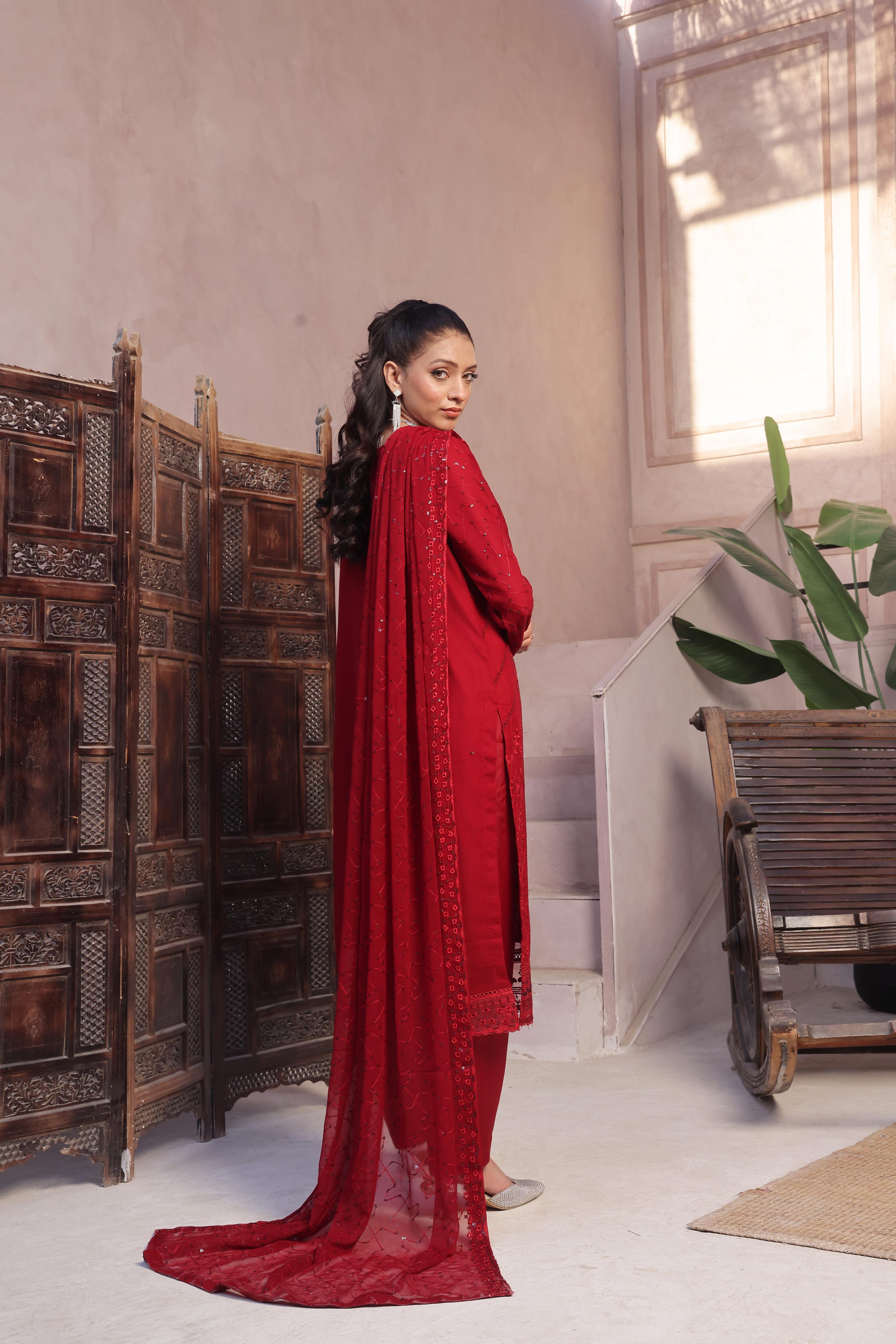 Dressline Launching New Stitched 3 Piece Luxury Emb  Chiffon Collection