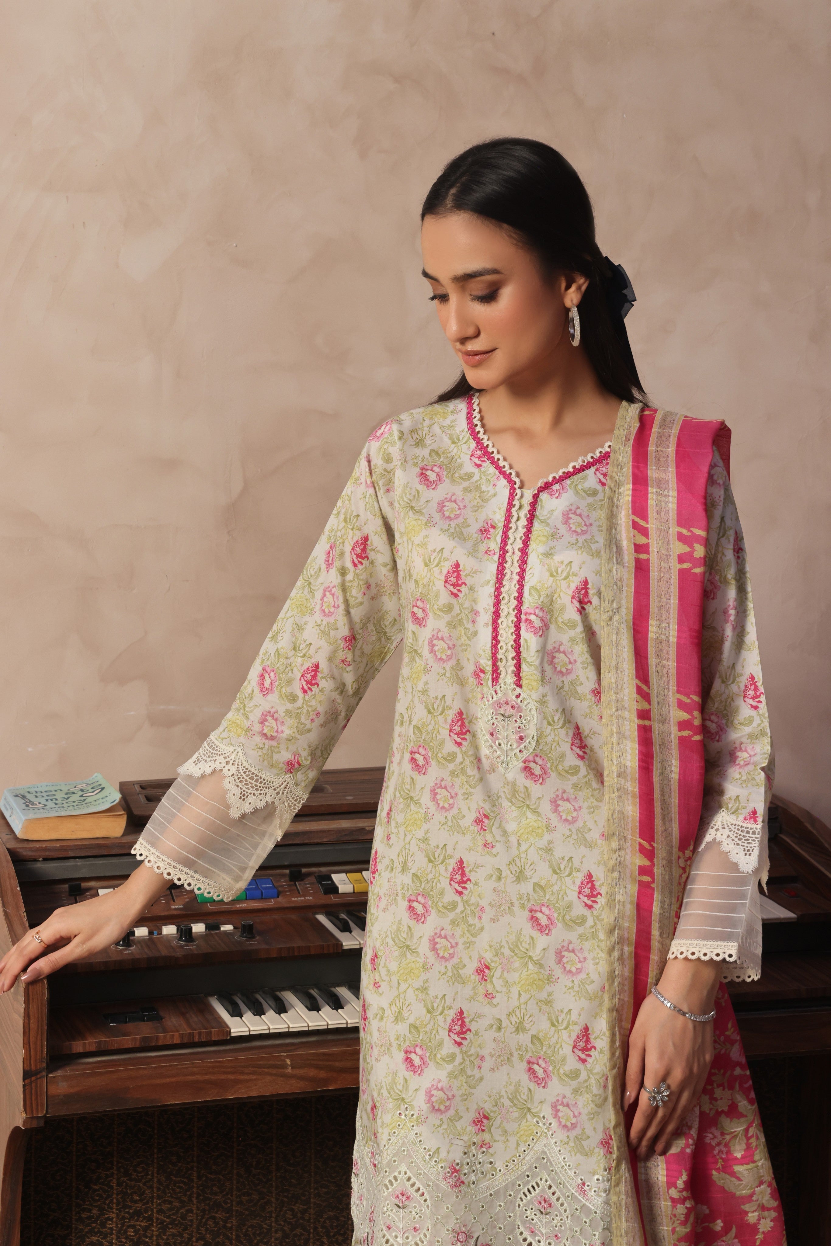 Dressline Zobia Unstitched 3 Piece Chikankari & Cutwork Emb Lawn Collection