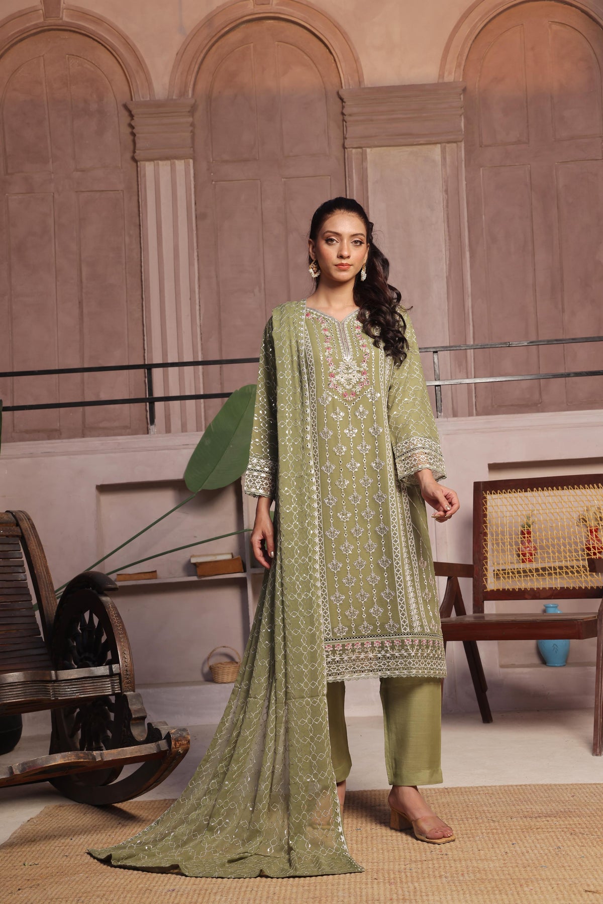 Dressline Launching New Stitched 3 Piece Luxury Emb  Chiffon Collection