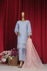 Dressline New Stitched 3 Piece Emb  Chikankari Cotton Collection
