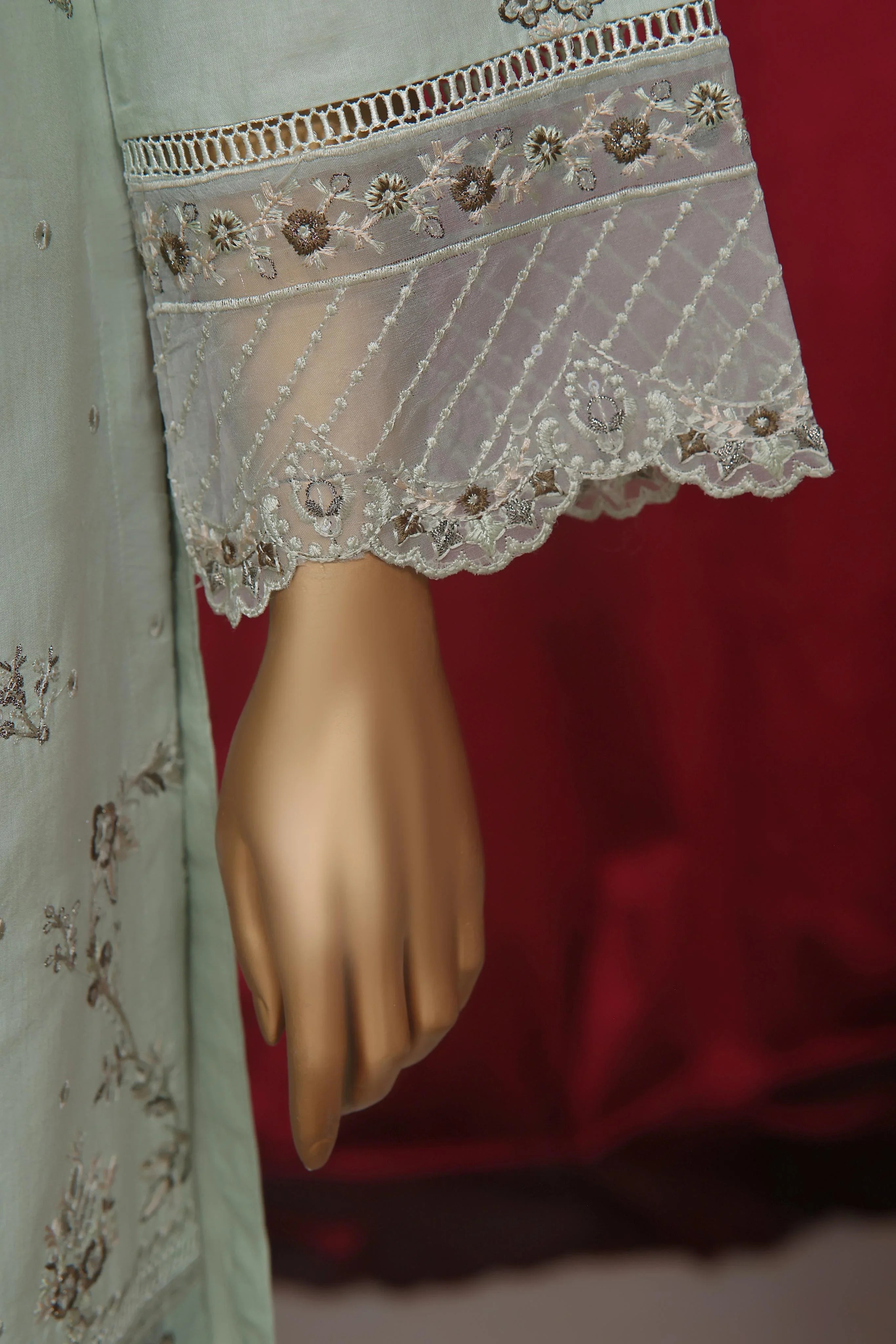 Dressline New Stitched 3 Piece Emb  Chikankari Cotton Collection