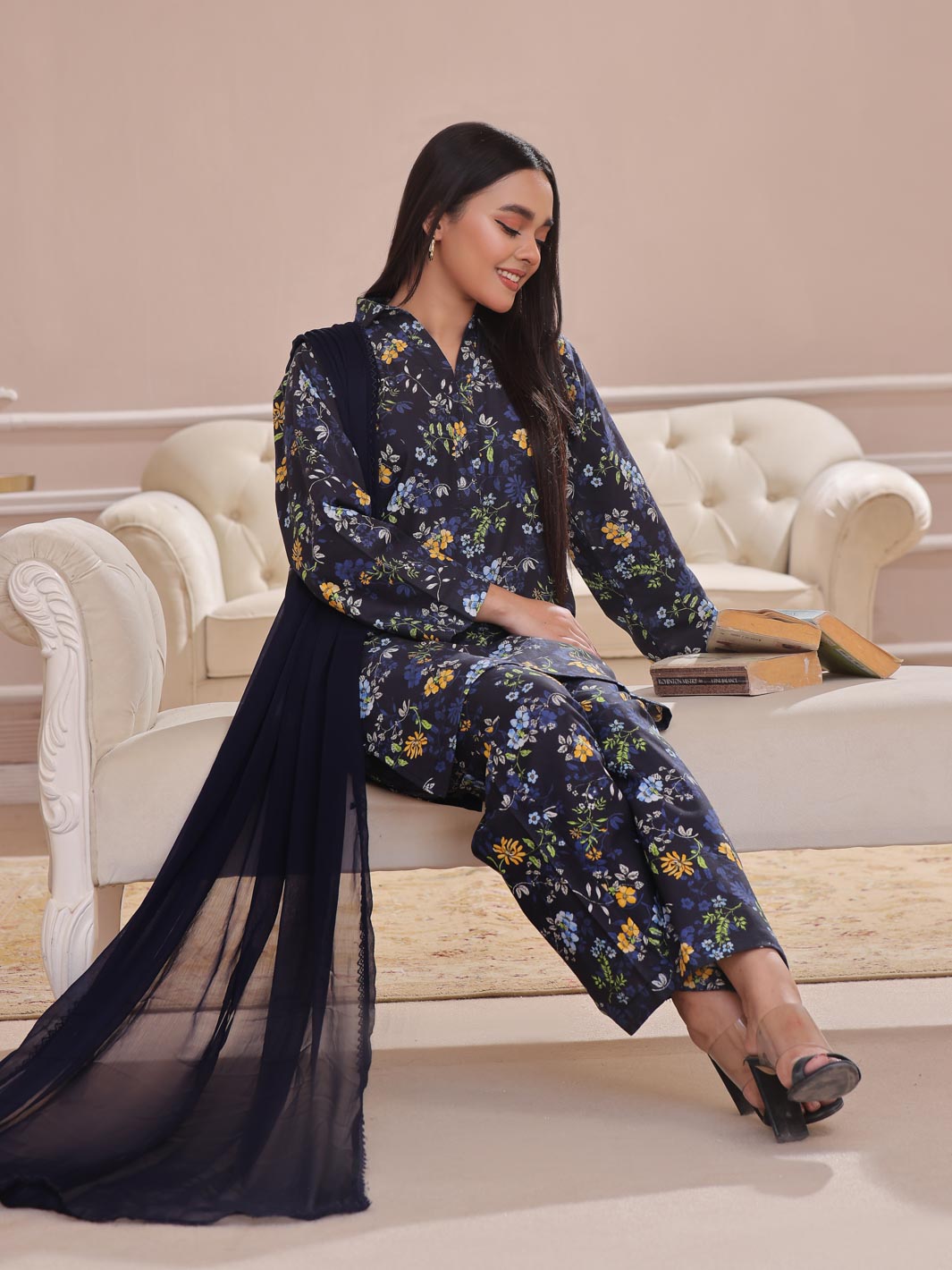 TNG Stitched 3 Piece Khaddar Collection'2024-Walija