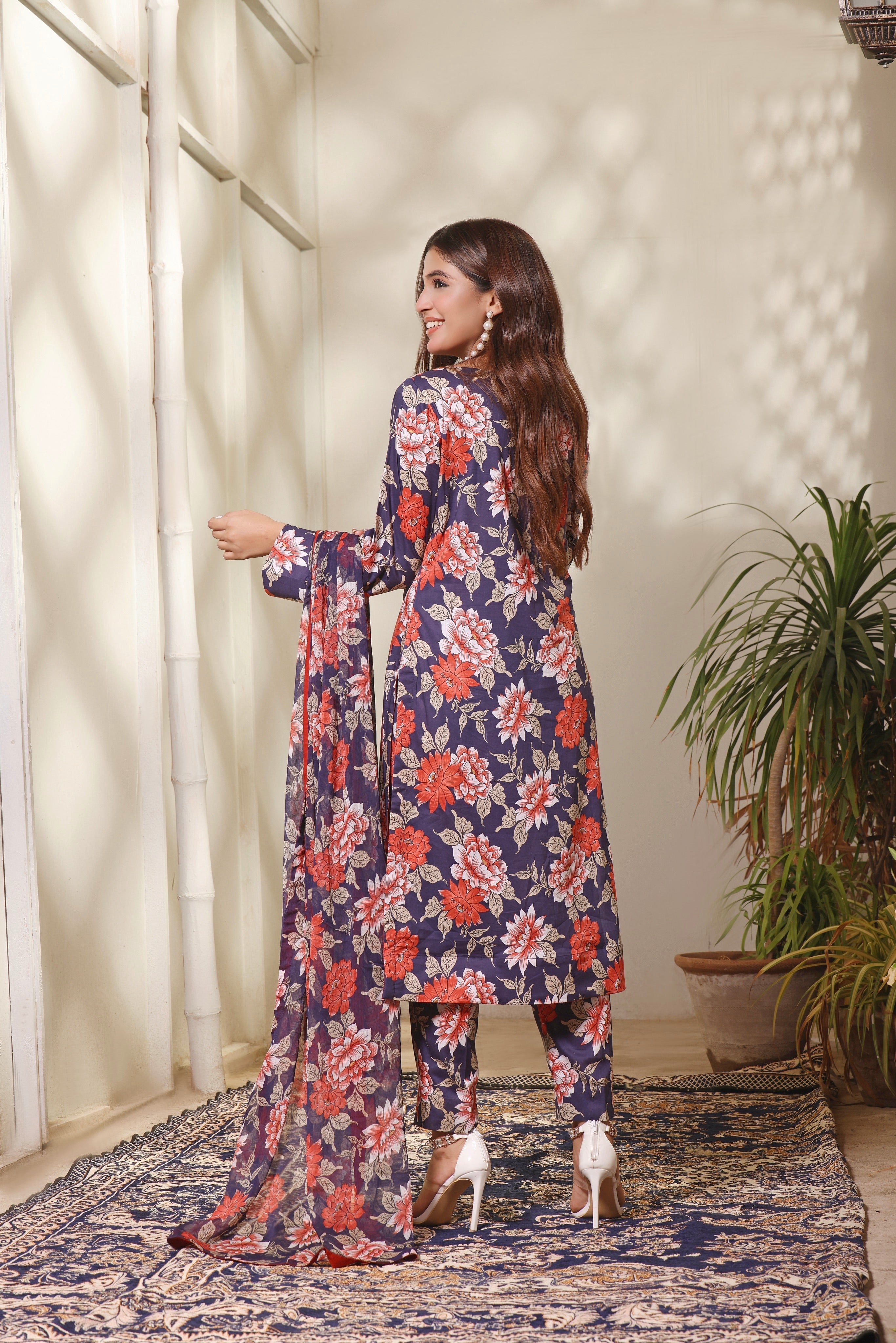 Feathers Unstitched 3 Piece Summer Collection-NYLAH-FT120