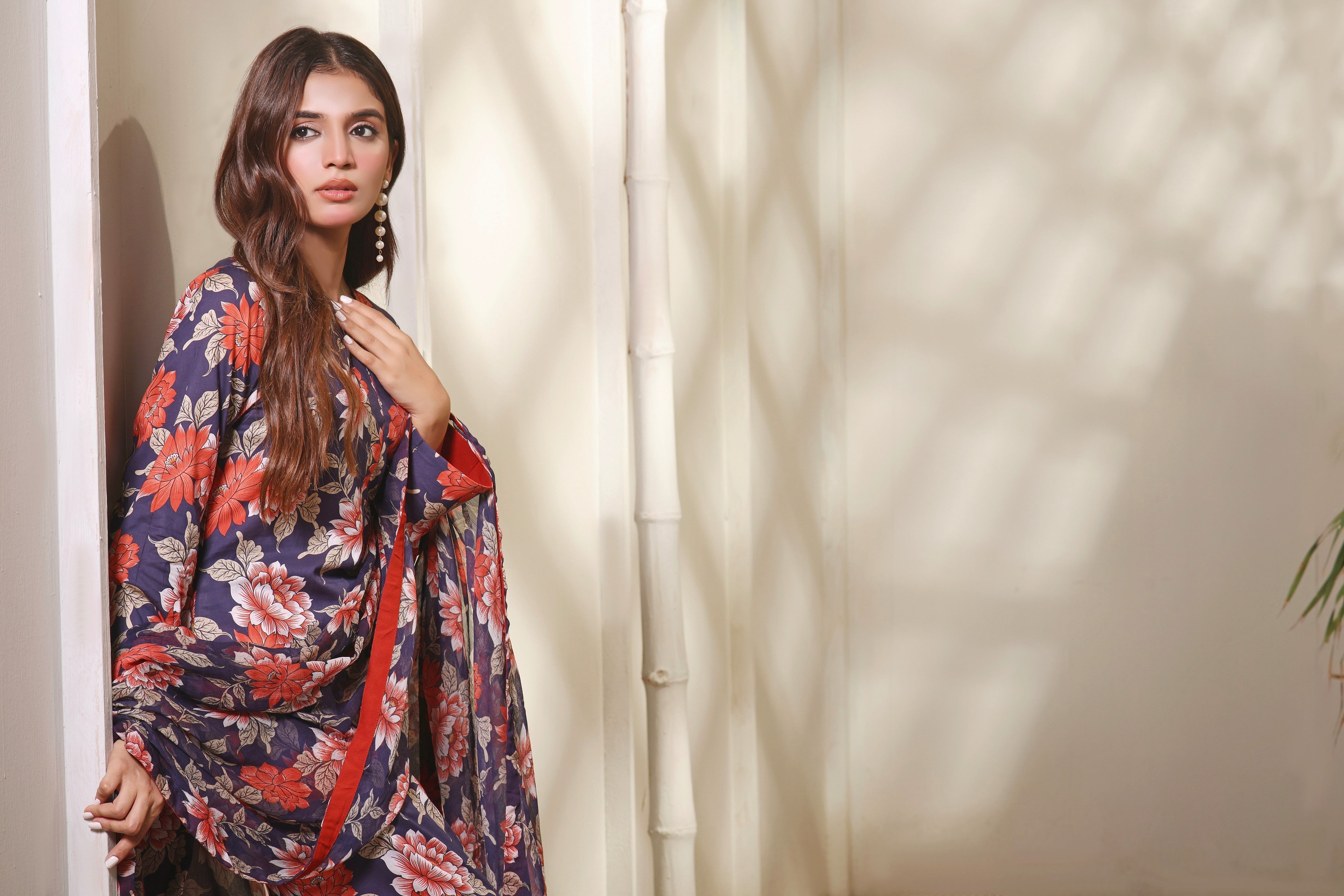 Feathers Unstitched 3 Piece Summer Collection-NYLAH-FT120