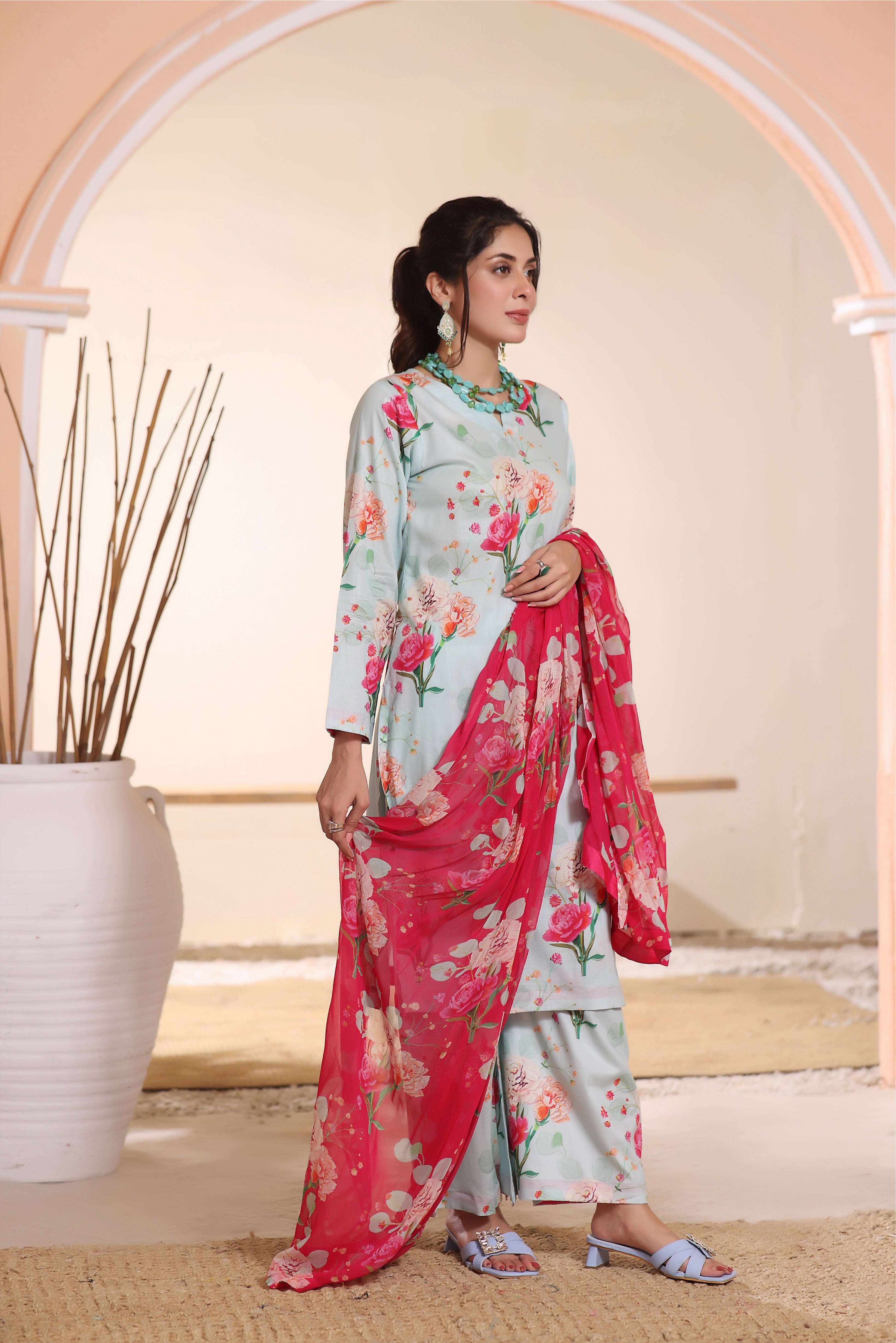 Feathers Unstitched 3 Piece Summer Collection-CANDY-FT236