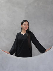 Tng By Md Stitched Collection-Rooja Co-Ord Set-Black