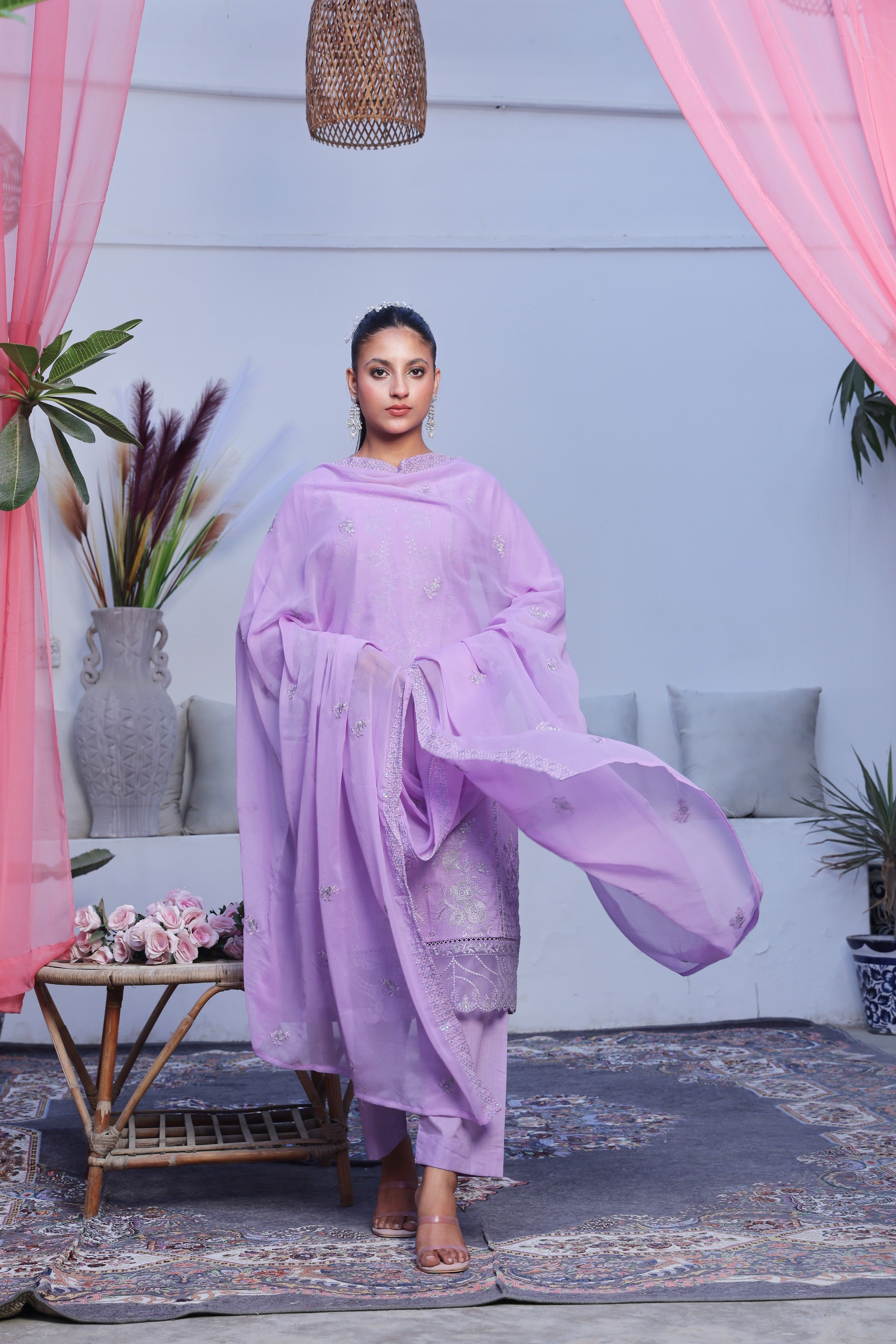 Dressline Stitched 3 Piece Luxury Emb Lawn Jacquard Collection