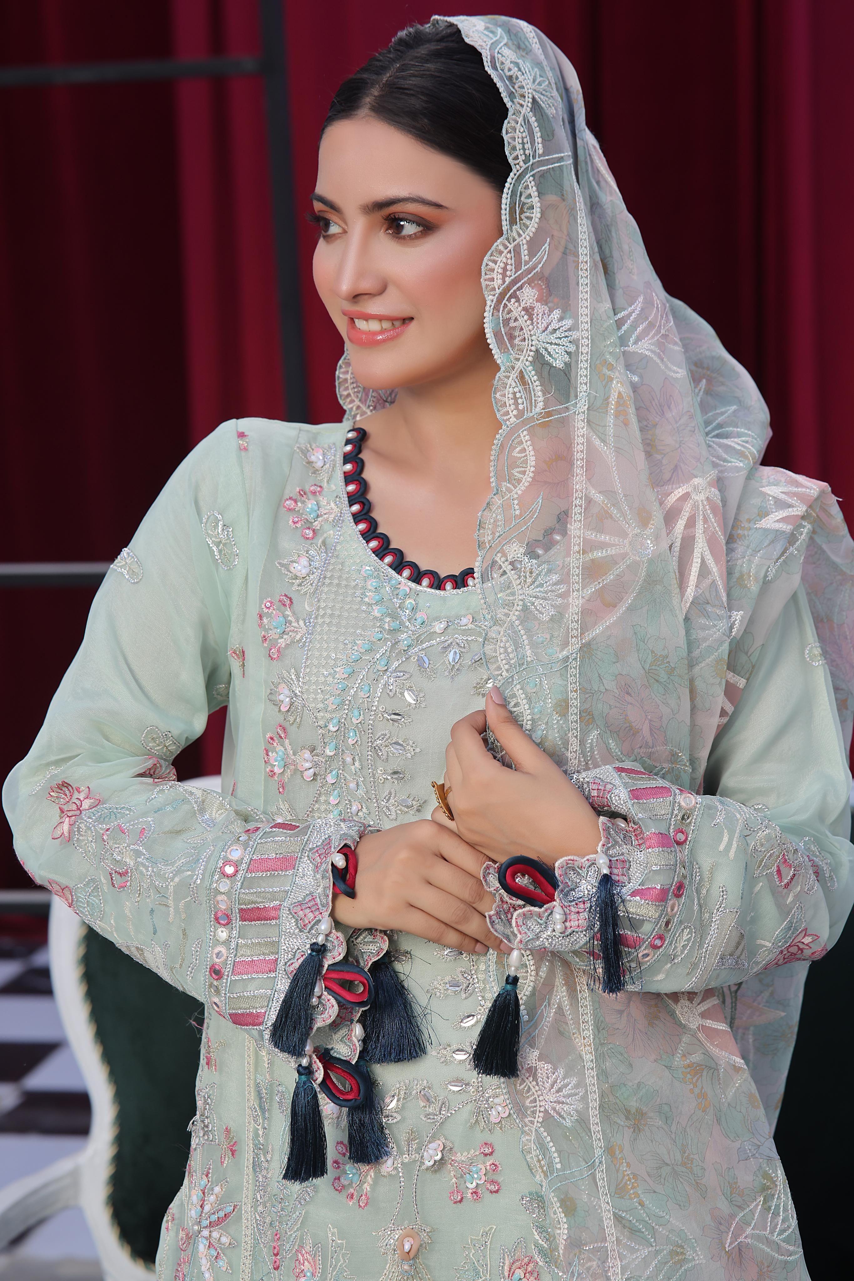 Dressline loiza Unstitched 3 Pc Luxury Emb Organza Collection