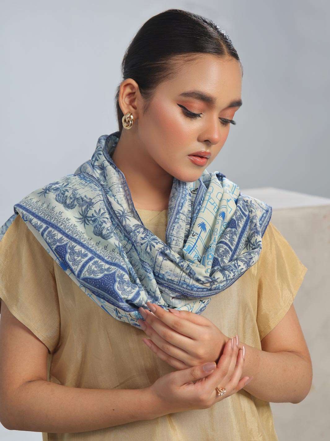 TNG Khuahish Lawn Stole Collection'2024
