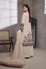Dressline Salina Emb Sophistication Reimagined Unstitched Chikankari & Cutwork Bana Dora Lawn With Diamond Digital Dupatta & Dyed Cambric Trousers