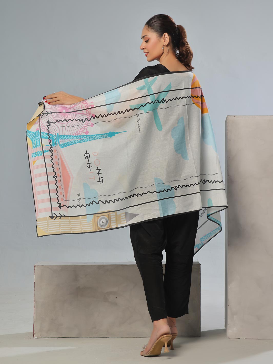 TNG Zindagi Lawn Stole Collection'2024