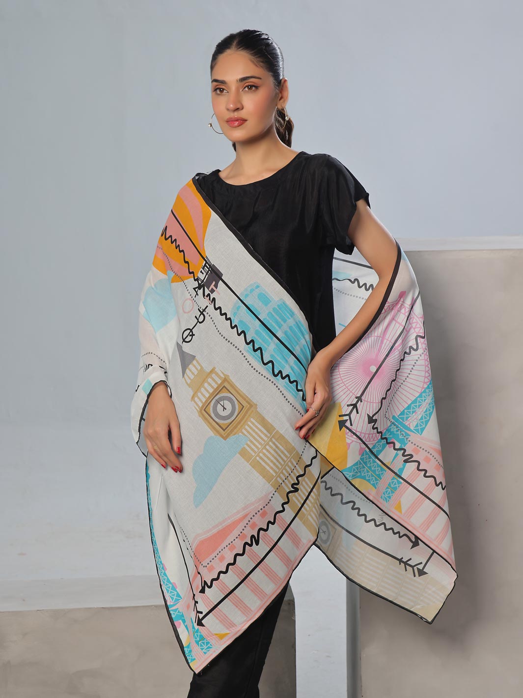 TNG Zindagi Lawn Stole Collection'2024