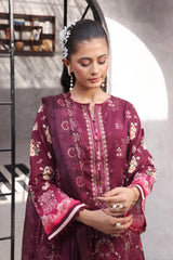 Dressline Salina Emb Sophistication Reimagined Unstitched Chikankari & Cutwork Bana Dora Lawn With Diamond Digital Dupatta & Dyed Cambric Trousers