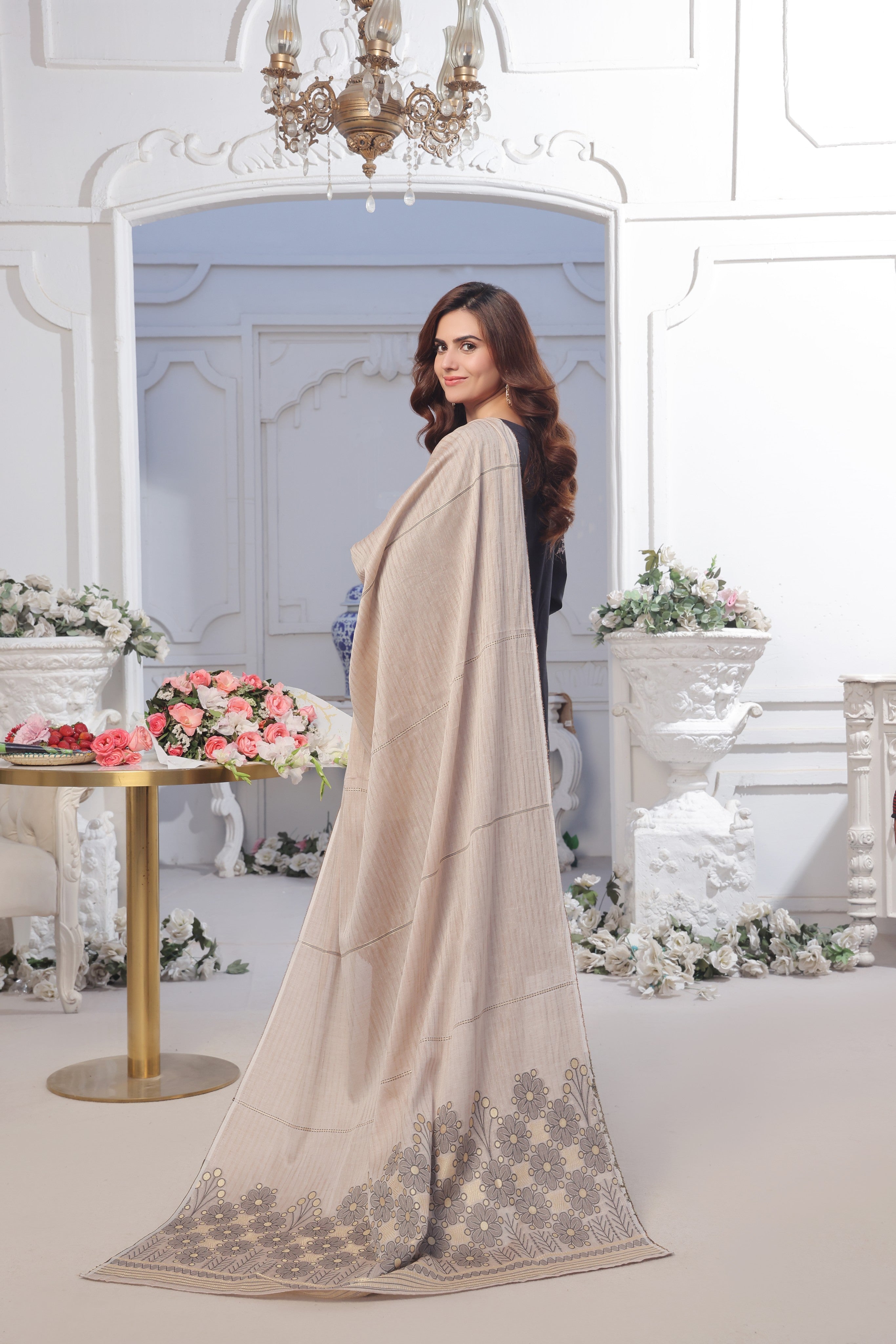 Dressline Saffira UnStitched 3 Piece Premium Emb ChikankariSlub Lawn Collection