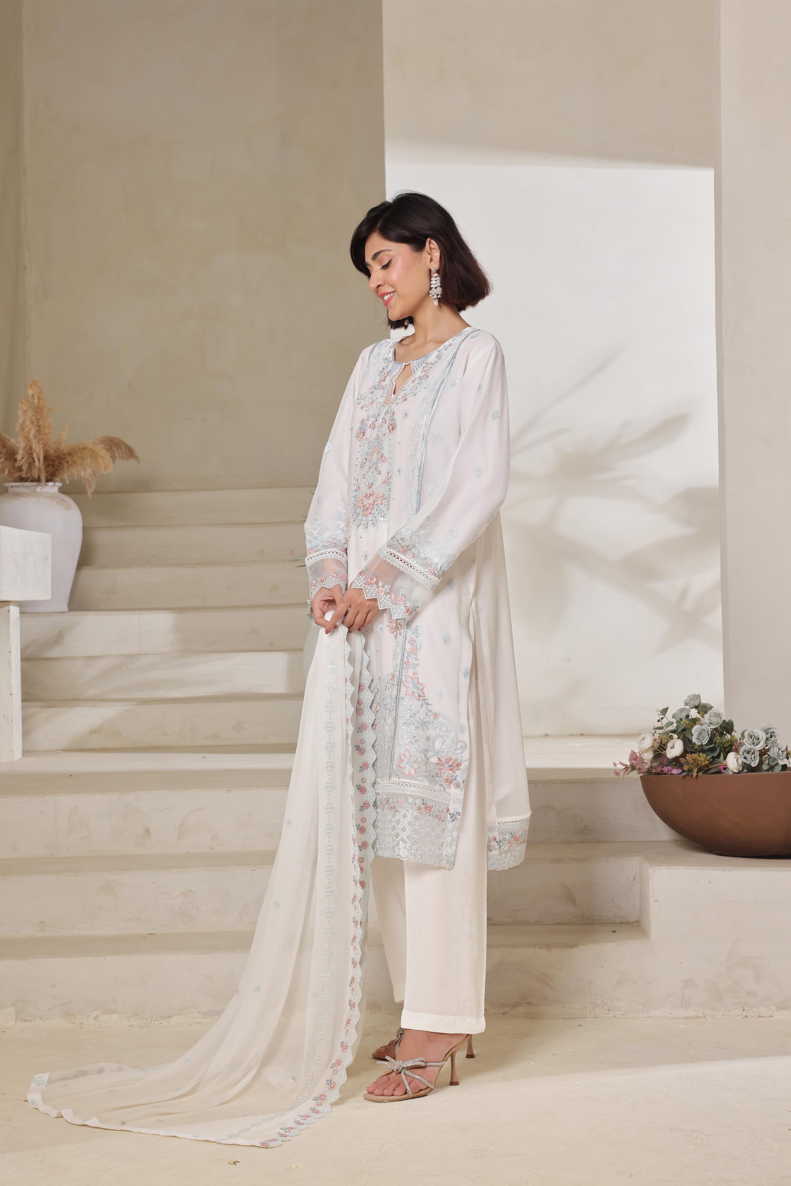 Dressline Zeva Festive Elegance Redefined Stitched 3 Piece Hand-Emb Chiffon