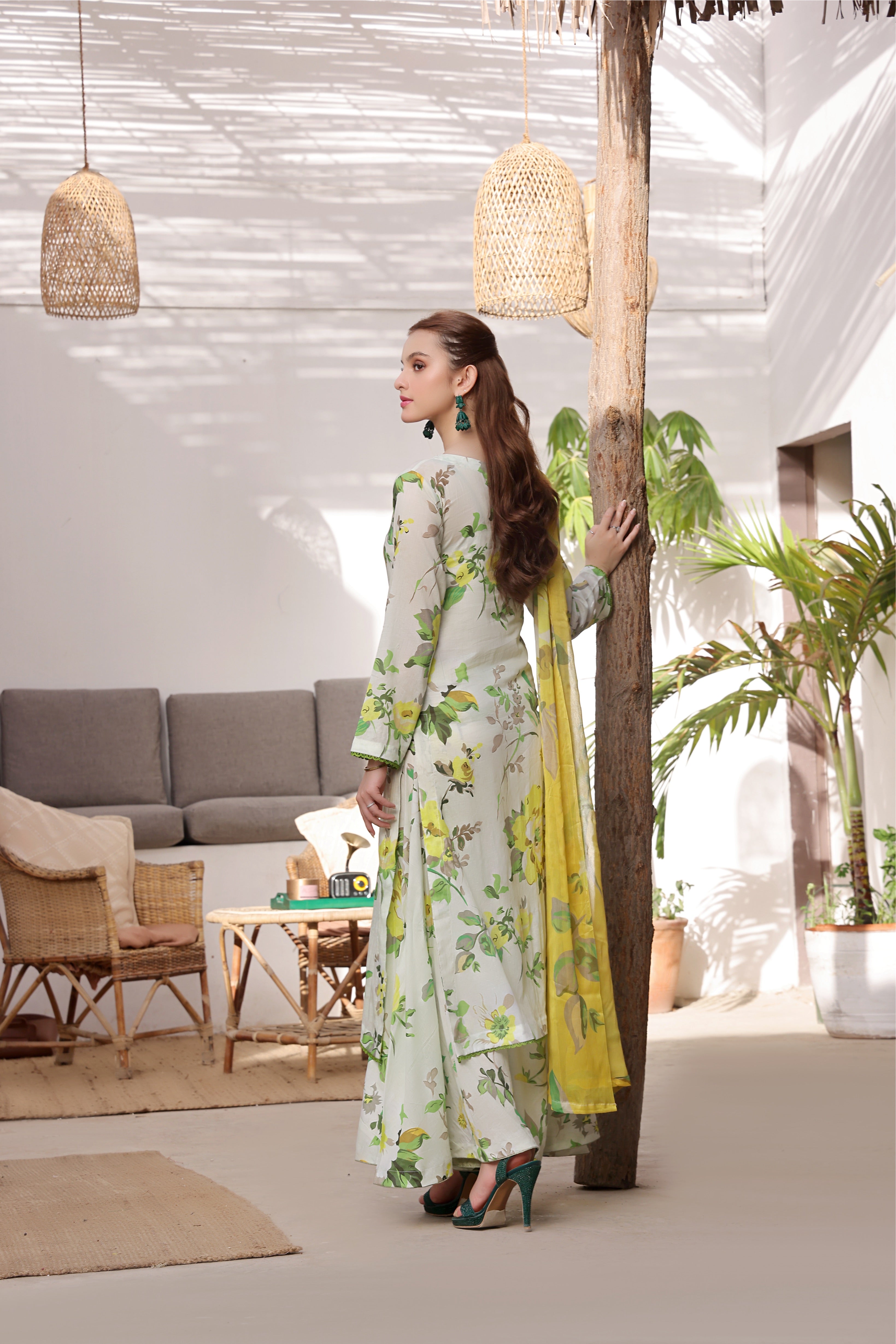 Feathers Unstitched 3 Piece Summer Collection-OLEANDER-FT403