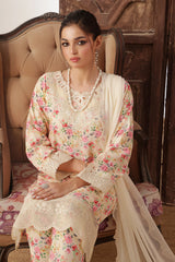 Dressline Azlin Stitched 3 Piece Luxury Emb Pp Staple Collection