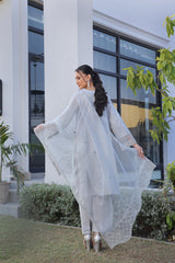 Dressline New Semi Stitched  3 Pcs Premium Emb Chikankari& Laserkari Jacquard Lawn Collection