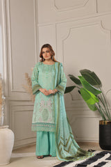 Dressline Launching New Unstitched  3 Pcs Premium Chikankari Emb Digital Printed Bana Dora Lawn Collection