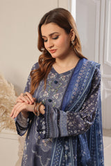 Dressline Launching New Unstitched  3 Pcs Premium Chikankari Emb Digital Printed Bana Dora Lawn Collection