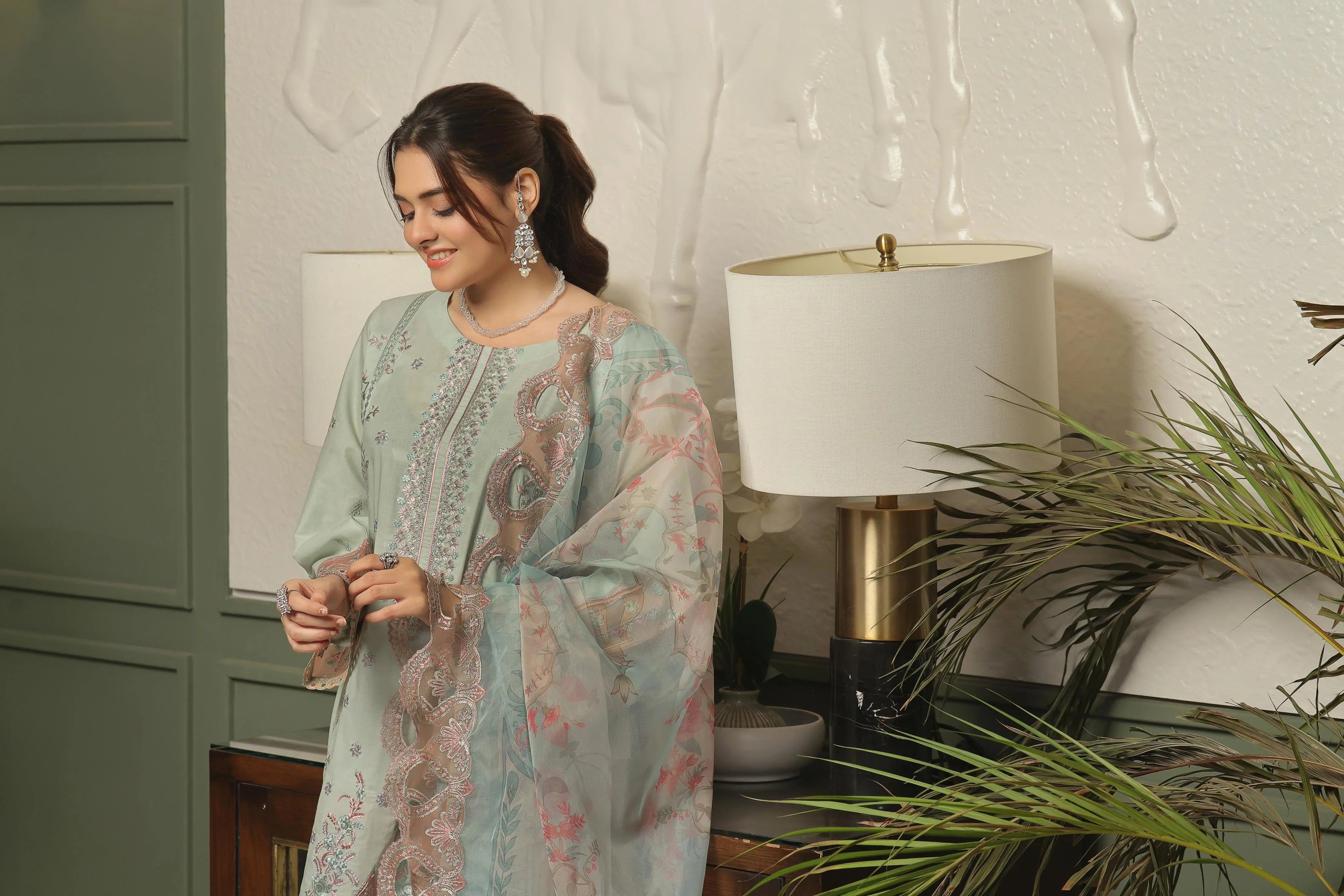 Dressline New Semi Stitched 3 Pcs Premium Boring Lawn Fancy Chikankari & Laserkari Emb Collection