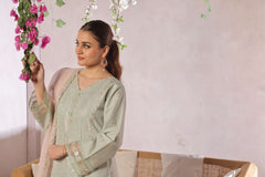 Dressline New Semi Stitched  3 Pcs Premium Emb ChikankariJacquard Lawn Collection