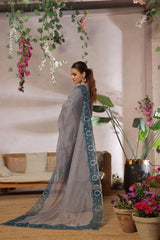 Dressline New Semi Stitched  3 Pcs Premium Emb ChikankariJacquard Lawn Collection