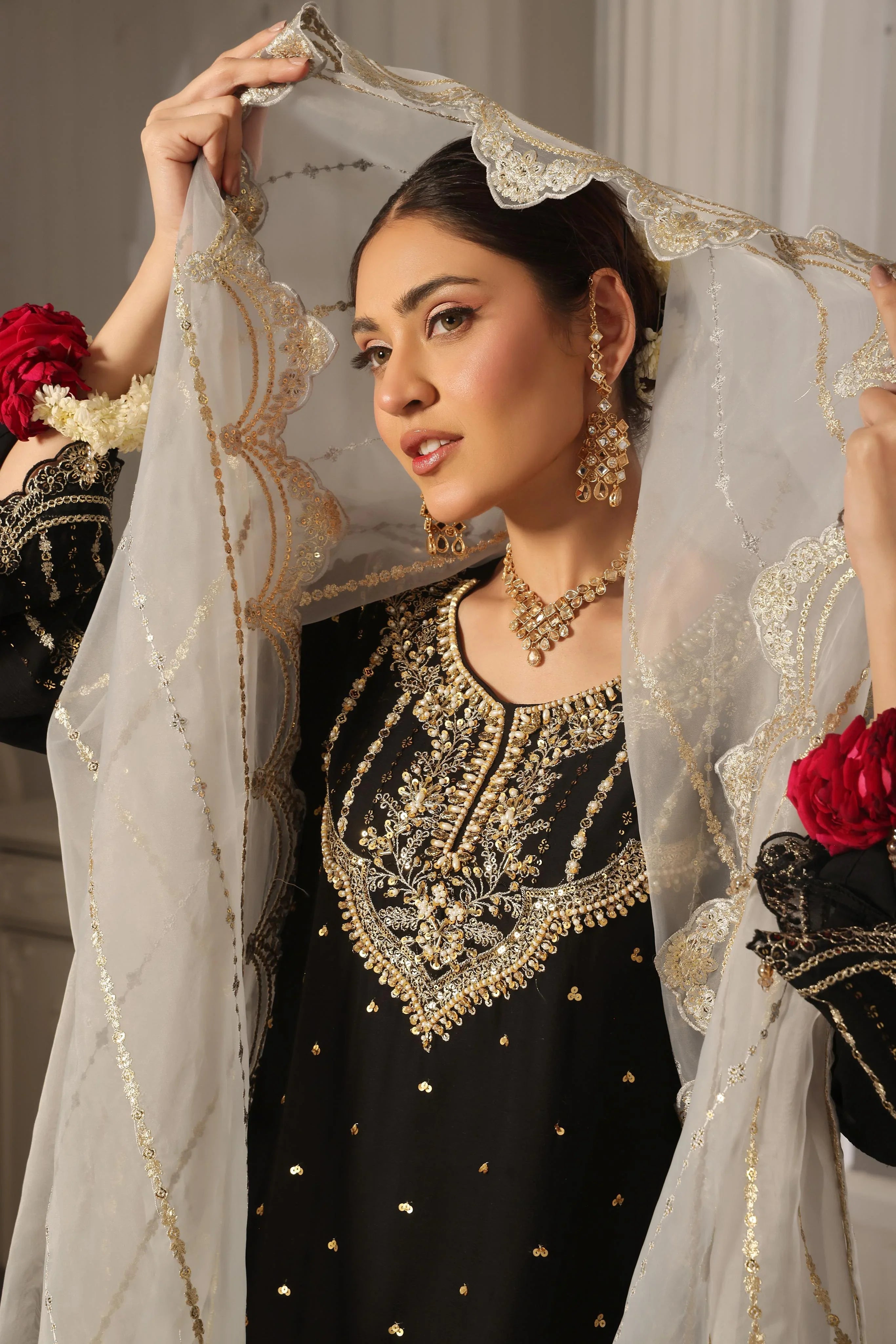 Dressline New Semi Stitched Luxury Emb Chiffon Gharara Collection