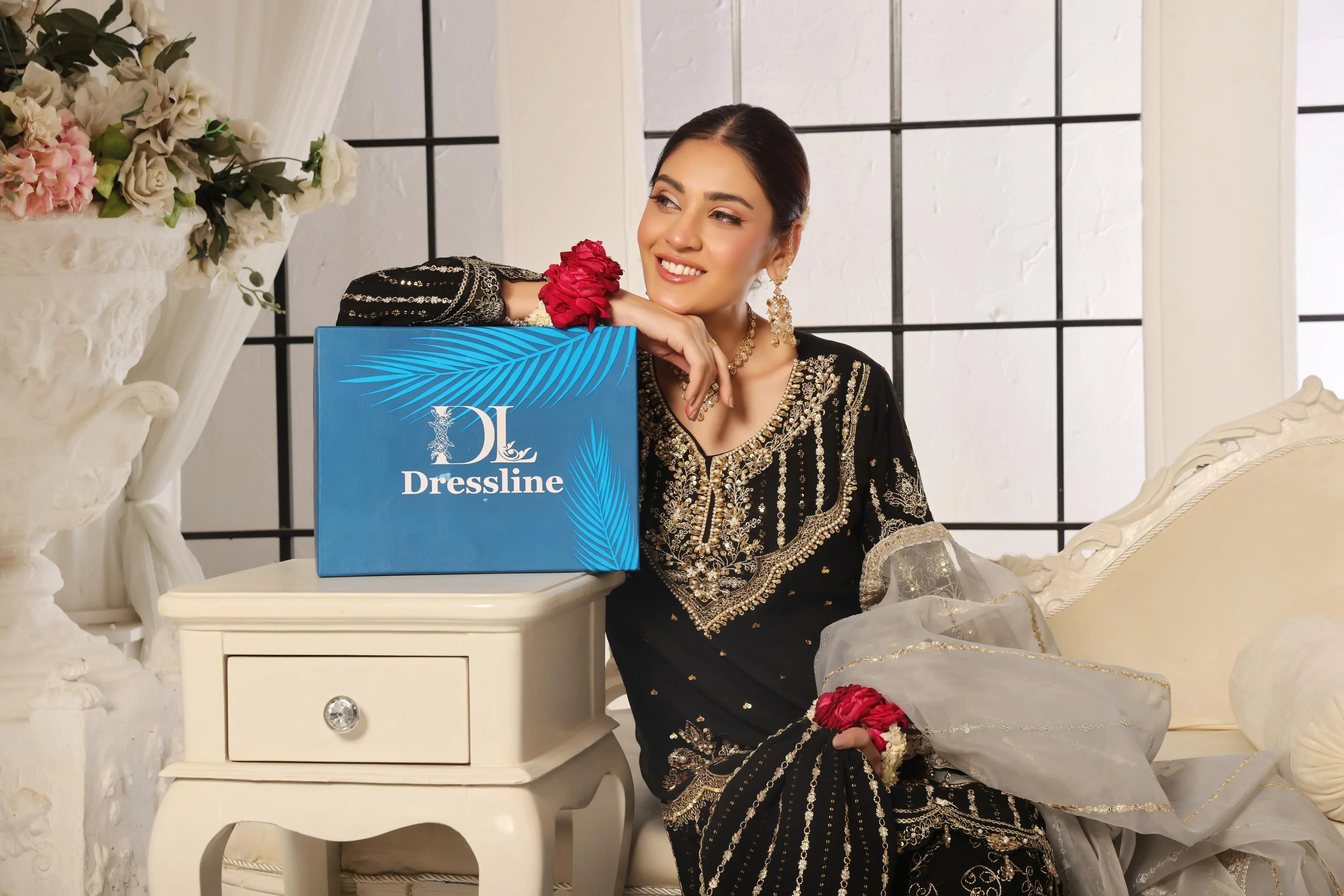 Dressline New Semi Stitched Luxury Emb Chiffon Gharara Collection