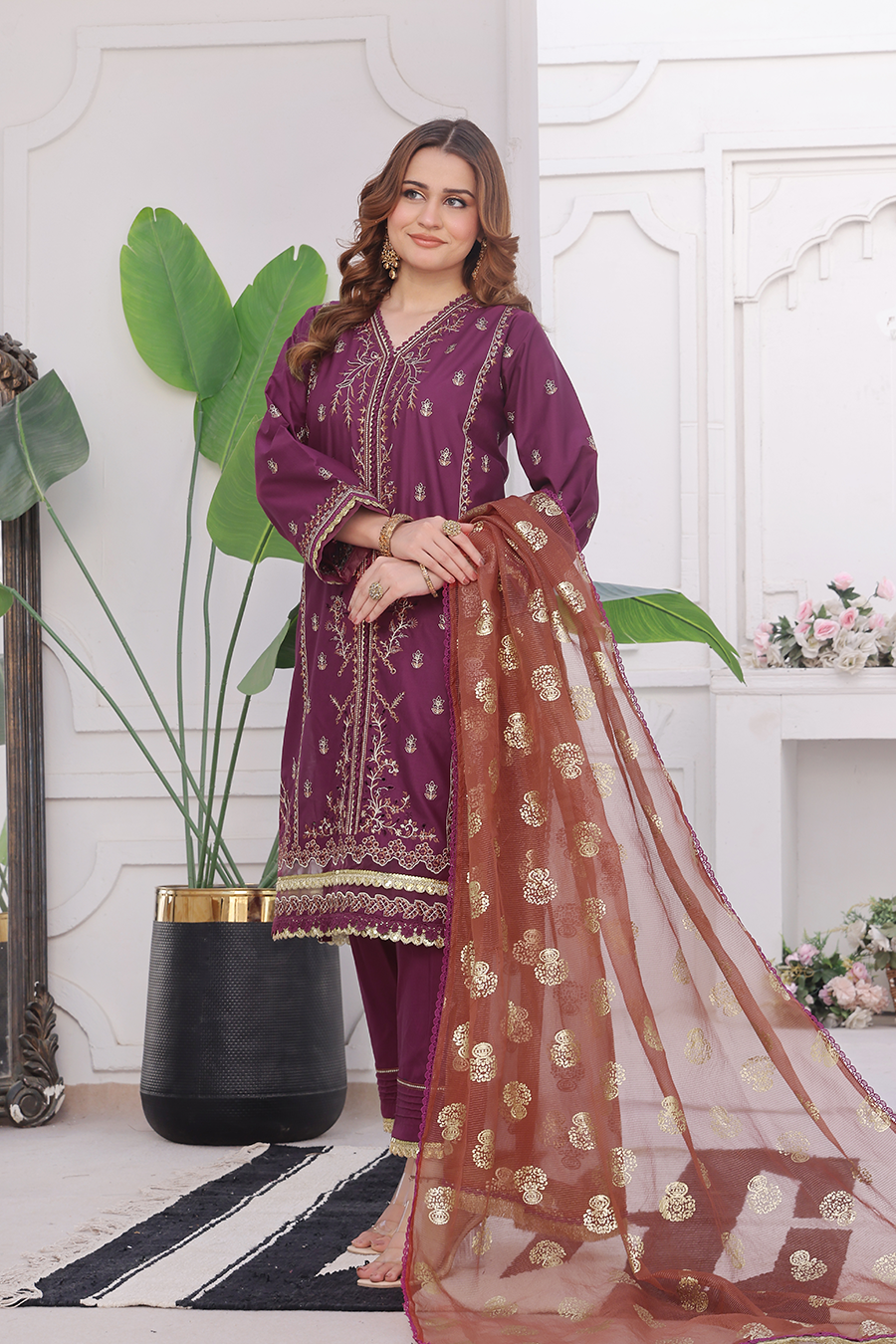 Noor E Chamak By Opole Unstitched 3 Piece Collection-Usde-3p-704