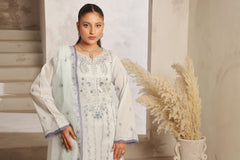 Dressline Launching New Semi Stitched  3 Pcs Premium Emb ChikankariDoriya Lawn Collection