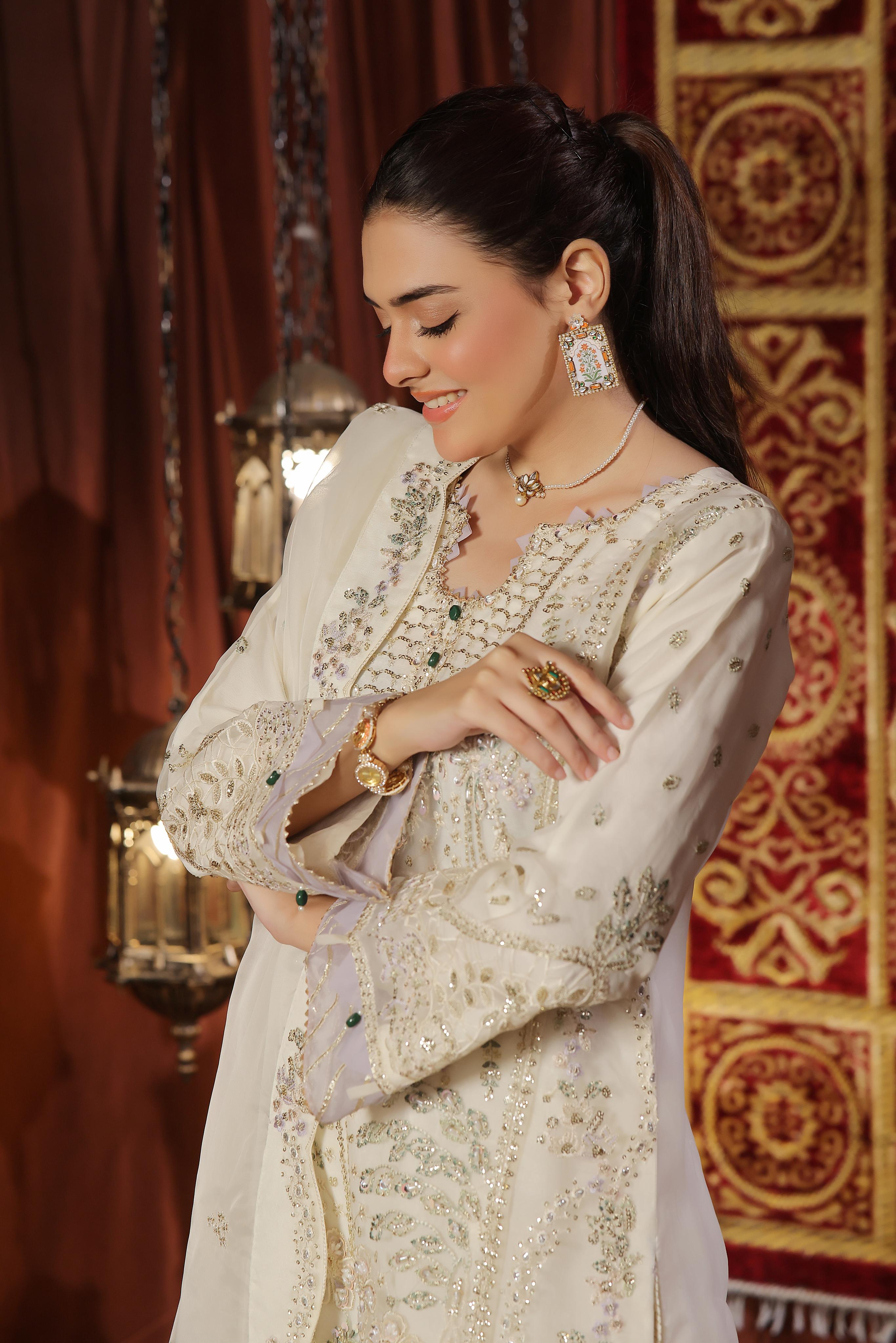 Dressline New Unstitched 3 Piece Luxury Emb Organza Collection
