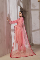 Dressline Launching New Semi Stitched  3 Pcs Premium Emb ChikankariDoriya Lawn Collection