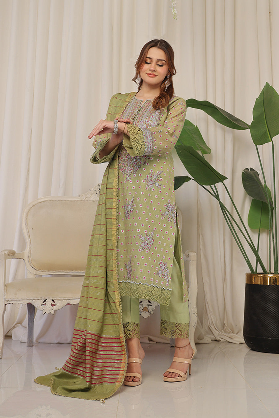Karandasi By Opole Unstitched 3 Piece Collection-USLX-3P-907
