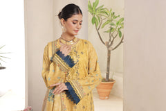 Dressline Nirmal Unstitched 3 Piece Premium Heavy Chikankari Pallu Emb Bana Dora Digital Printed Lawn Collection