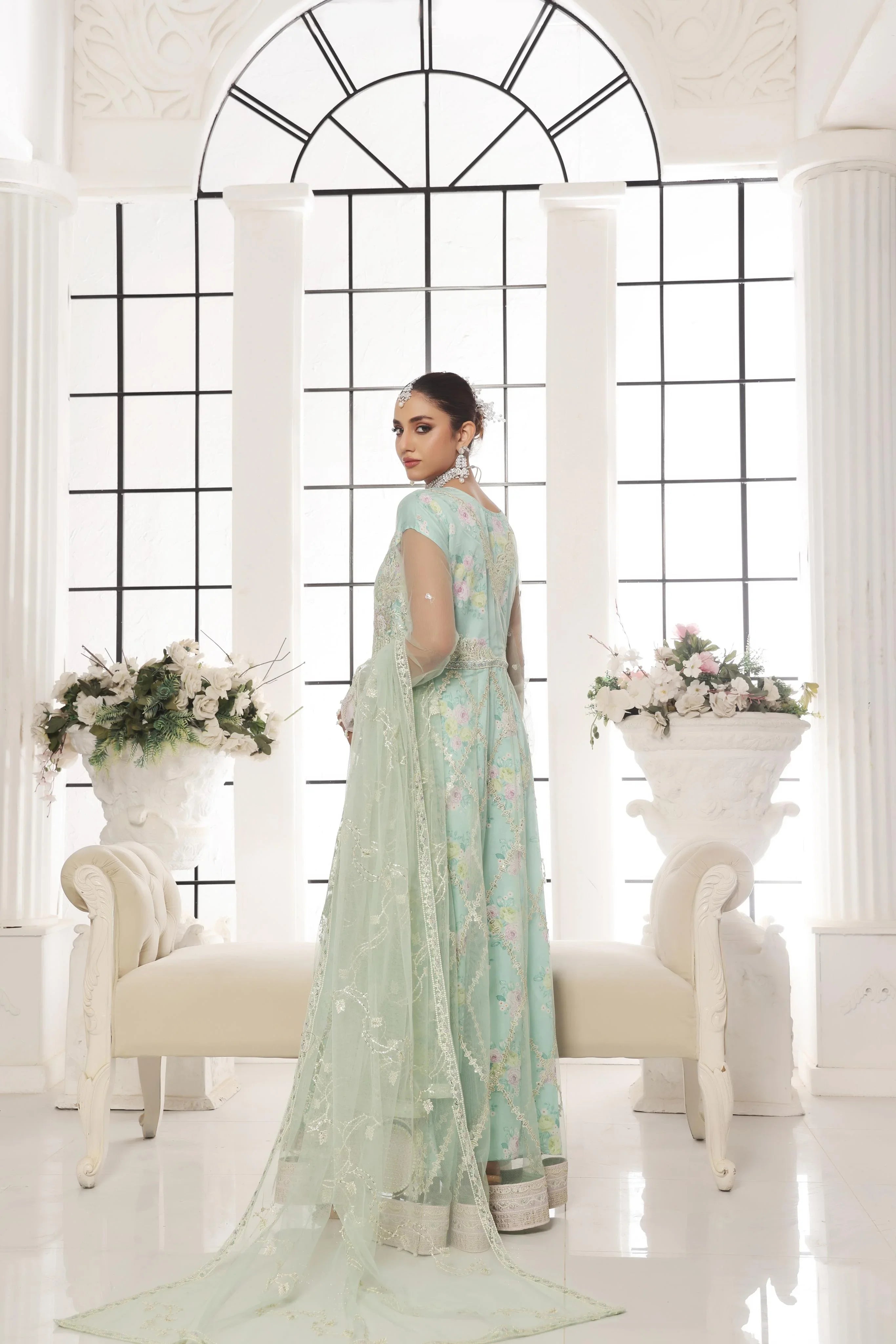 Dressline New Semi Stitched 3 Pc Luxury Emb Maxi Collection