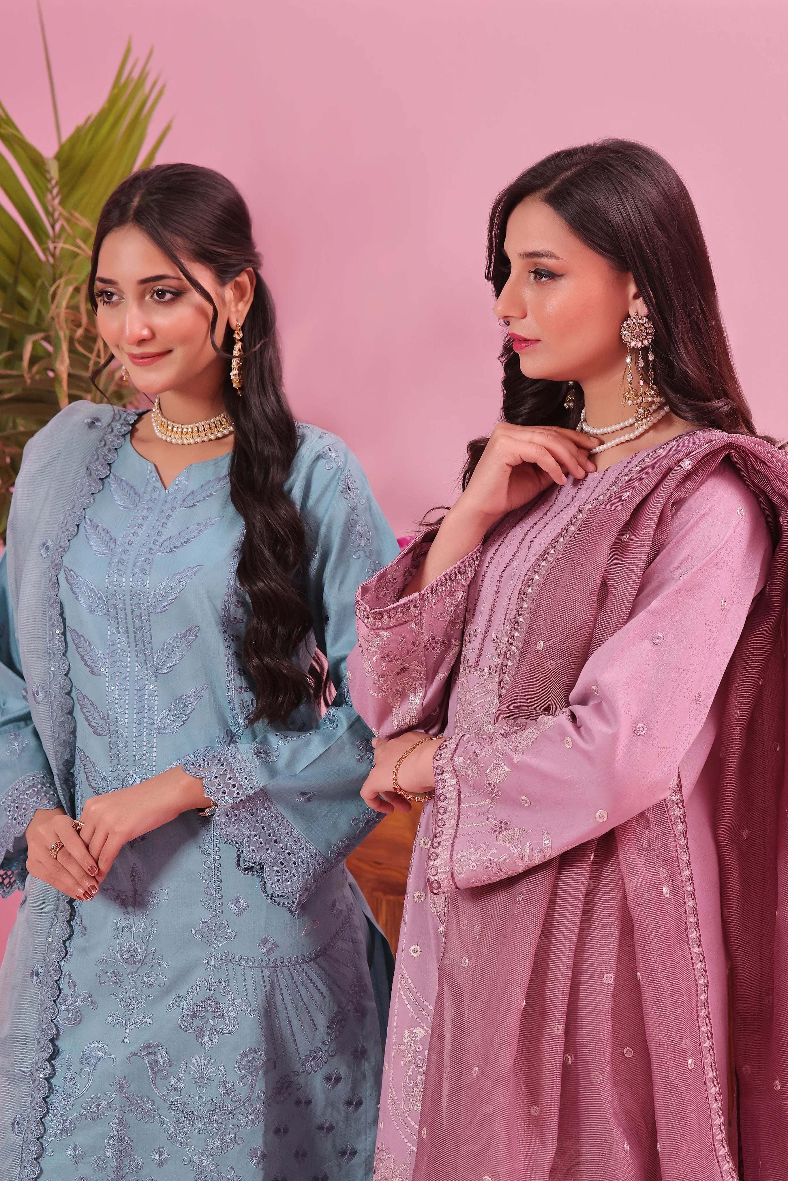 Dressline Semi Stitched Laserkari & Chikankari Emb Lawn