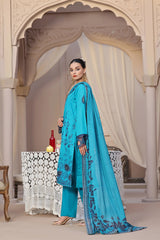 Dressline Semi Stitched 3 Pcs Emb Chikankari & Laserkari Lawn Collection