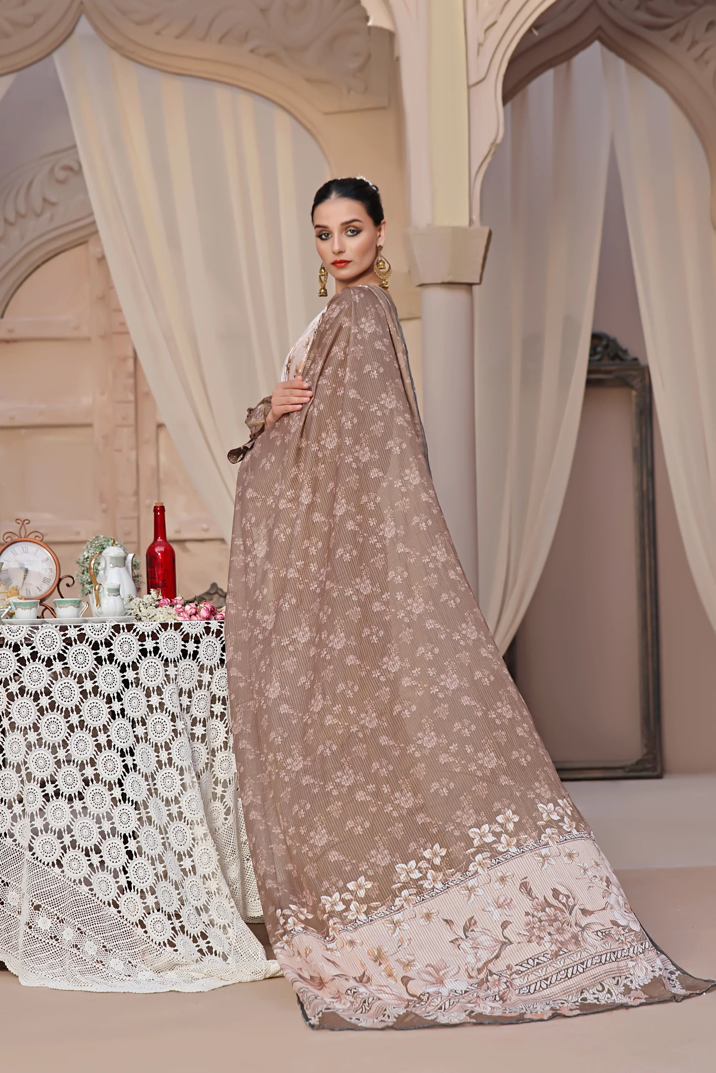 Dressline Semi Stitched 3 Pcs Emb Chikankari & Laserkari Lawn Collection