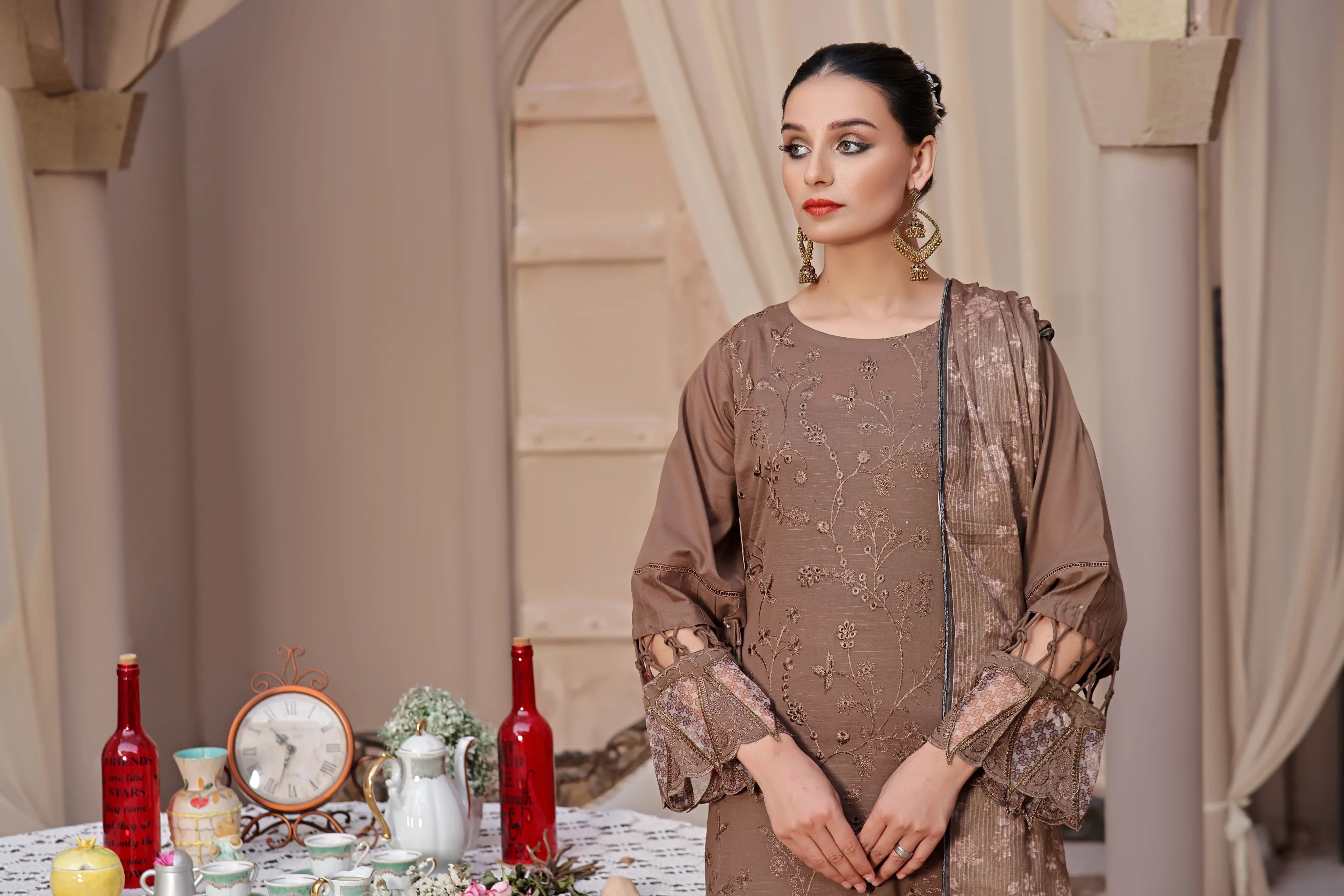 Dressline Semi Stitched 3 Pcs Emb Chikankari & Laserkari Lawn Collection