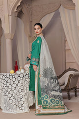 Dressline Semi Stitched 3 Pcs Emb Chikankari & Laserkari Lawn Collection