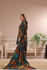 Feathers Unstitched 3 Piece Winter Collection-DESERT ROSE-FT444